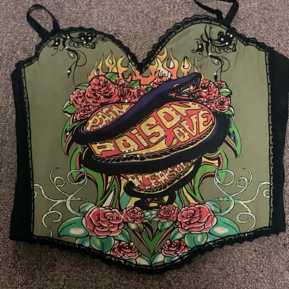 Corset sized Large, with art on front